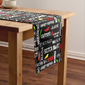 Lover mit scharfen Speisen, Pepper-Muster mit heiß Kurzer Tischläufer (Beispiel)