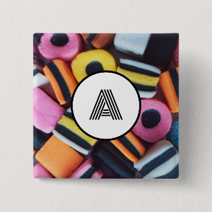 Lover Monogram, anfänglicher Spaß Button