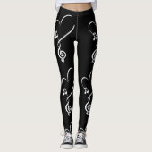 ***LOVER MUSIK*** MUSIKANISCHE NOTEN LEGGINGS (Vorderseite)
