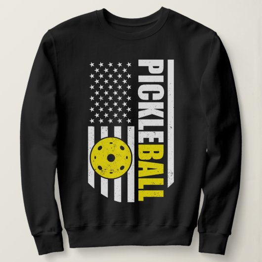 Lover-Paddleall für US-Flagge Pickleball Sweatshirt (Design vorne)