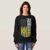 Lover-Paddleall für US-Flagge Pickleball Sweatshirt (Vorne ganz)