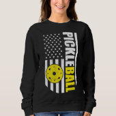 Lover-Paddleall für US-Flagge Pickleball Sweatshirt (Vorderseite)