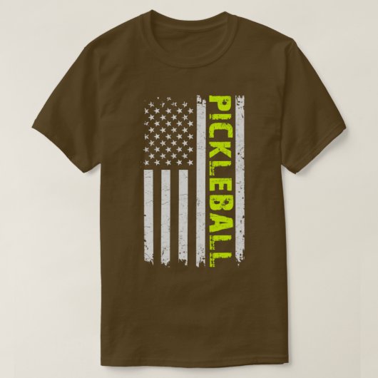 Lover-Paddleall für US-Flagge Pickleball T-Shirt (Design vorne)