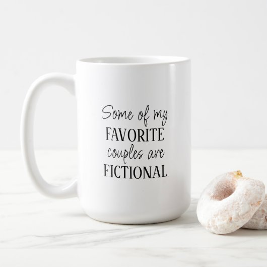 Lover Reader Favorite Fiction Paare buchen Kaffeetasse (Mit Donut)