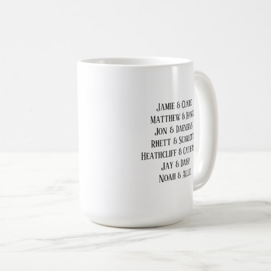 Lover Reader Favorite Fiction Paare buchen Kaffeetasse (VorderseiteRechts)