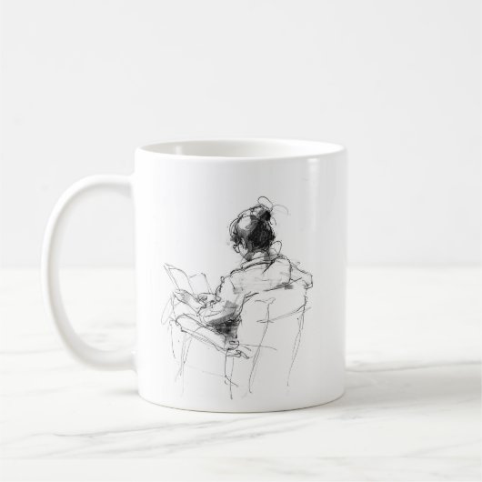 Lover Reading Moment - Gemütlicher Reader Kaffeetasse (Links)
