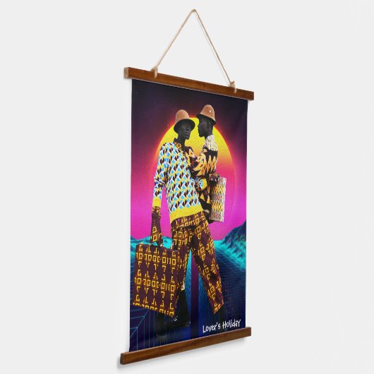 Lover’s Holiday Wandteppich Mit Holzrahmen (Gewinkelt)