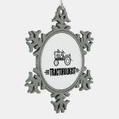 Lover Schneeflocken Zinn-Ornament (Links)