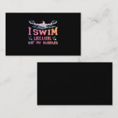 Lover schwimmen - ich schwimme wie ein Mädchen Begleitkarte (Vorne/Hinten)