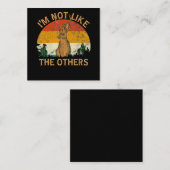 Lover-Style Sunset Cactus Jackalope| Kaninchenüber Quadratische Visitenkarte (Vorne/Hinten)