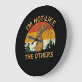 Lover Style Sunset Cactus Jackalope | Rabbit Lover Große Wanduhr (Winkel)