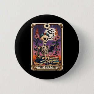 Lover Tarot Card The Reader Mystic Funny Skel Button
