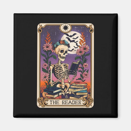 Lover Tarot Card The Reader Mystic Funny Skel Magnet (Vorne)