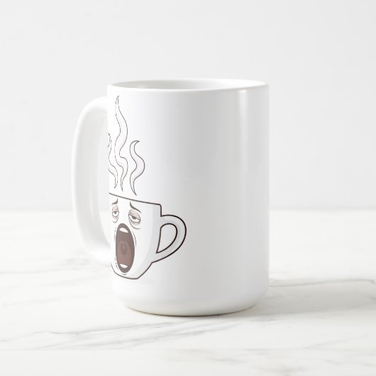 Lover-Tasse des getired Coffee | Funny Morning Caf Kaffeetasse (Vorderseite Links)