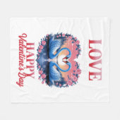 Lover Valentine's Day - Romantischer Herzkrebs Lee Fleecedecke (Vorderseite (Horizontal))