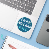 Lover Villain Fool Sticker (Laptop mit iPhone)