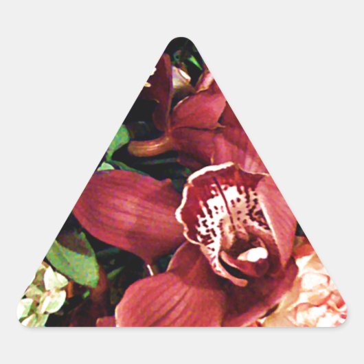 Lover von Orchids_ Dreieckiger Aufkleber (Vorderseite)
