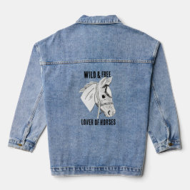 Lover von Pferden/ Wild & kostenlos Jeansjacke
