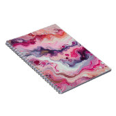 Lover von rosa Acrylpour-Design Notizblock (Rechte Seite)