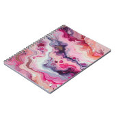 Lover von rosa Acrylpour-Design Notizblock (Linke Seite)