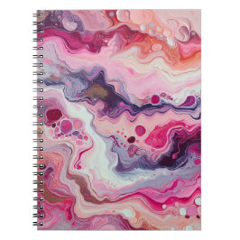 Lover von rosa Acrylpour-Design Notizblock