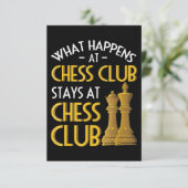 Lover| Was passiert im Schachklub Spaß Einladung (Stehend Vorderseite)