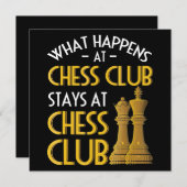 Lover| Was passiert im Schachklub Spaß Einladung (Vorne/Hinten)