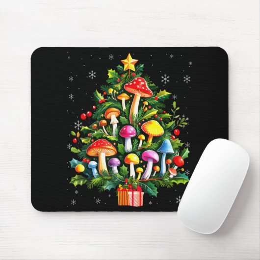 Lover Xmas Mushroom Christmas Tree T Shirt Mousepad (Mit Mouse)