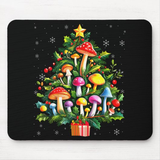 Lover Xmas Mushroom Christmas Tree T Shirt Mousepad (Vorne)