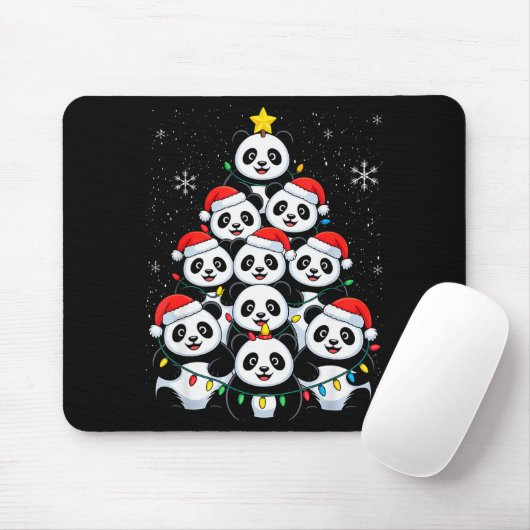 Lover Xmas Panda Christmas Tree Mousepad (Mit Mouse)