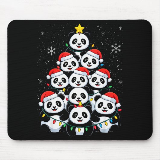 Lover Xmas Panda Christmas Tree Mousepad (Vorne)