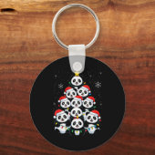 Lover Xmas Panda Christmas Tree  Schlüsselanhänger (Vorderseite)