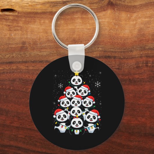 Lover Xmas Panda Christmas Tree  Schlüsselanhänger (Vorderseite)