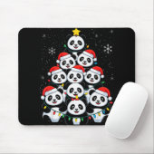 Lover Xmas Panda Christmas Tree T Shirt Mousepad (Mit Mouse)