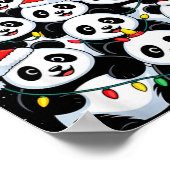 Lover Xmas Panda Christmas Tree T Shirt Poster (Ecke)