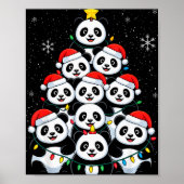 Lover Xmas Panda Christmas Tree T Shirt  Poster (Vorne)