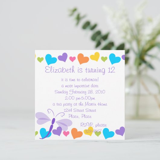 Loverly Dragon Fly Einladung (Stehend Vorderseite)