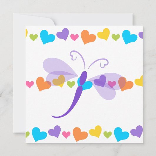 Loverly Dragon Fly Einladung (Rückseite)