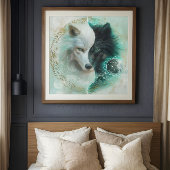 Lovers’ Balance – Mystical Yin Yang Wolf Poster