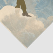 Lovers Couple in the Blue Sky Collage Seidenpapier (Detail)