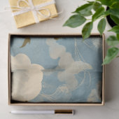 Lovers Couple in the Blue Sky Collage Seidenpapier (Geschenk)