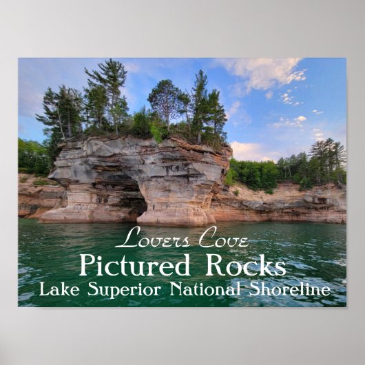 Lovers Cove Pictured Rocks Poster (Vorne)