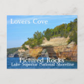 Lovers Cove Pictured Rocks Postkarte (Vorderseite)