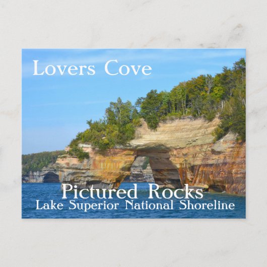 Lovers Cove Pictured Rocks Postkarte (Vorderseite)