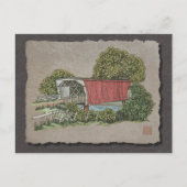 Lovers Covered Bridge Postkarte (Vorderseite)