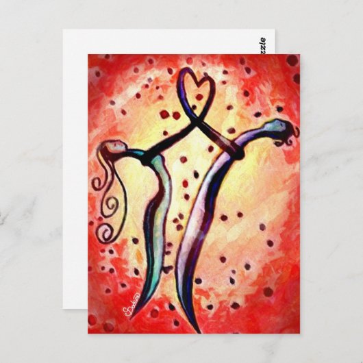 Lovers Dance Postkarte (Vorne/Hinten)