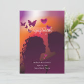 Lover's Embrace-Verlobung-Ankündigung Ankündigung (Stehend Vorderseite)