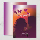 Lover's Embrace-Verlobung-Ankündigung Ankündigung (Vorne/Hinten)