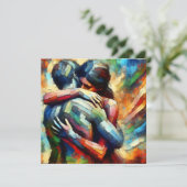 Lover's Embracing ai Oil Paint Style (Stehend Vorderseite)