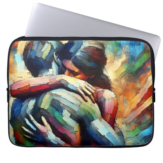 Lover's Embracing ai Oil Paint Style Laptopschutzhülle (Vorderseite)